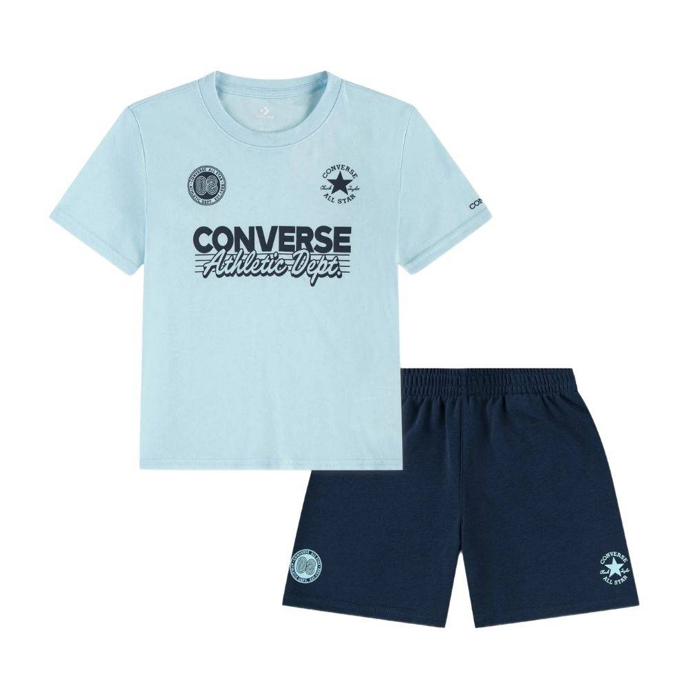 CONVERSE LITTLE BOYS MULTI HIT GFX SHORT SET