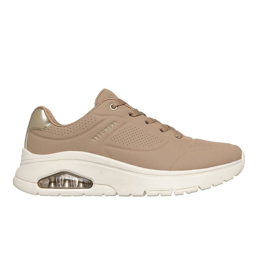 SKECHERS UNO FLEX: METALLIC HEEL WOMENS SHOES
