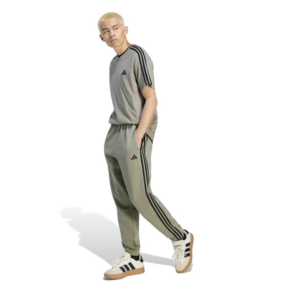 ADIDAS M ESSENTIALS 3-STRIPES FLEECE TAPERED CUFFED PANTS