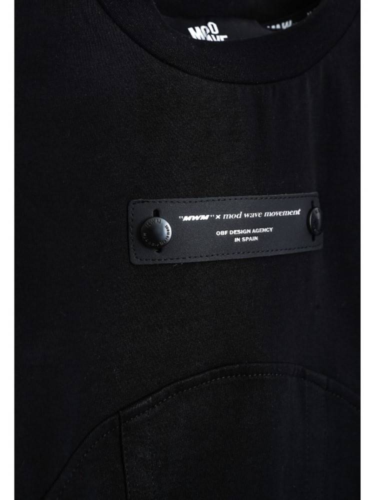 MWM BLACK CORSET TEE WOMEN CORDS BACK LOGO