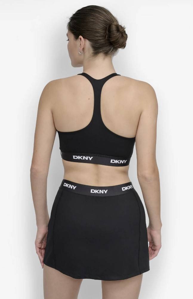 DKNY LOGO ELASTIC SCOOP NECK RACERBACK BRA