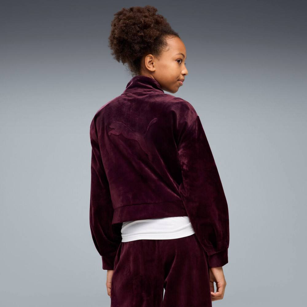 PUMA ESS ELEVATED VELOUR SHORT LENGTH  TRACKJACKET G