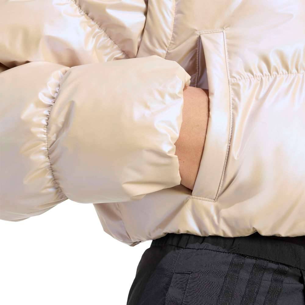 ADIDAS ORIGINALS ESSENTIALS GLOSSY 2IN1 CROPPED PUFFER
