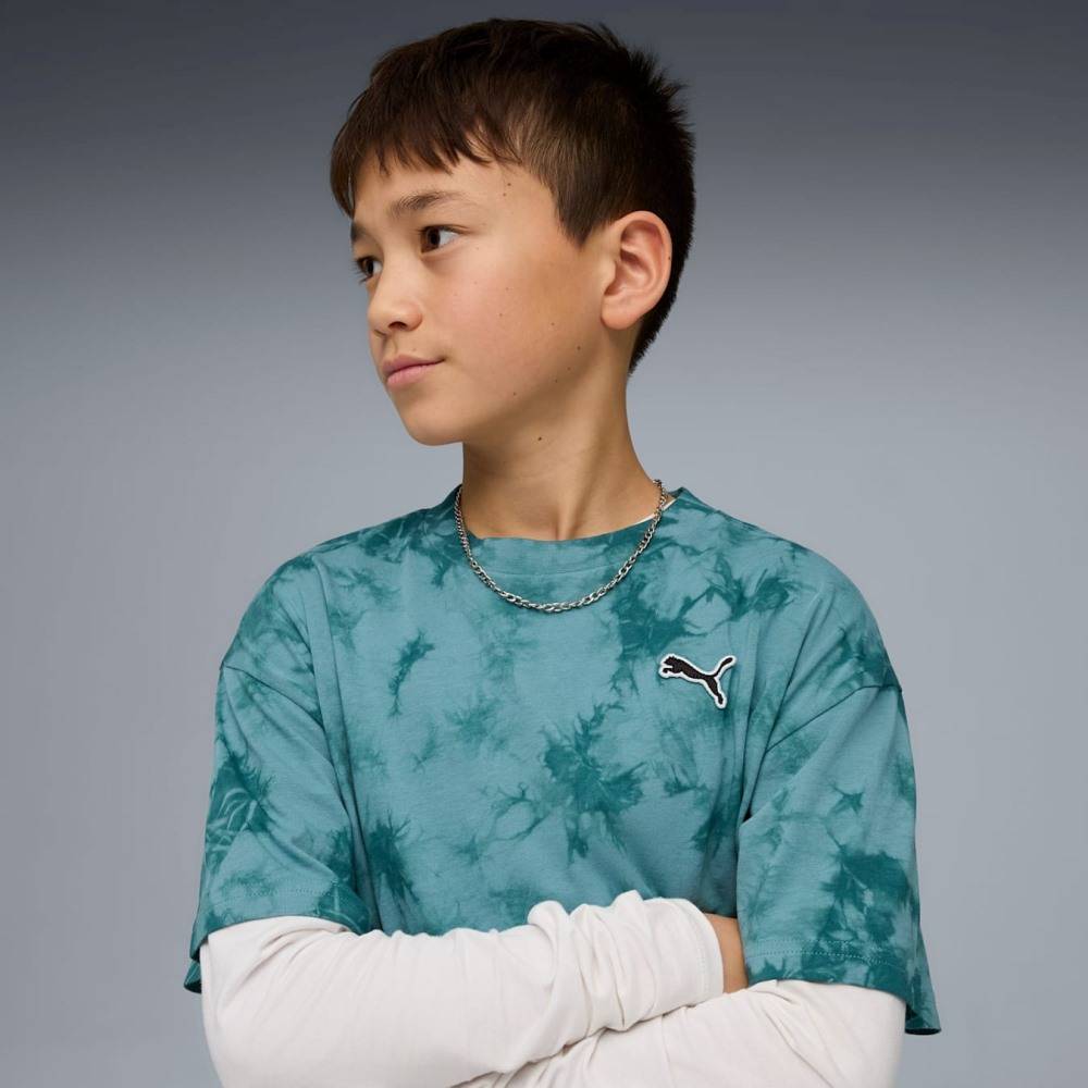 PUMA ESS ELEVATED RELAXED TIE-DYE TEE