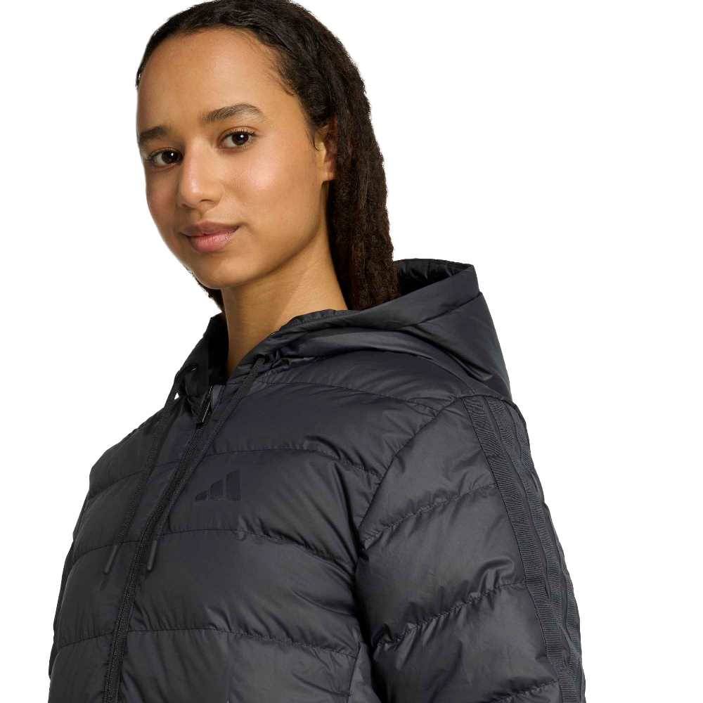ADIDAS ESSENTIALS CLIMAWARM 3 STRIPES LIGHT DOWN HOODED PARKAS