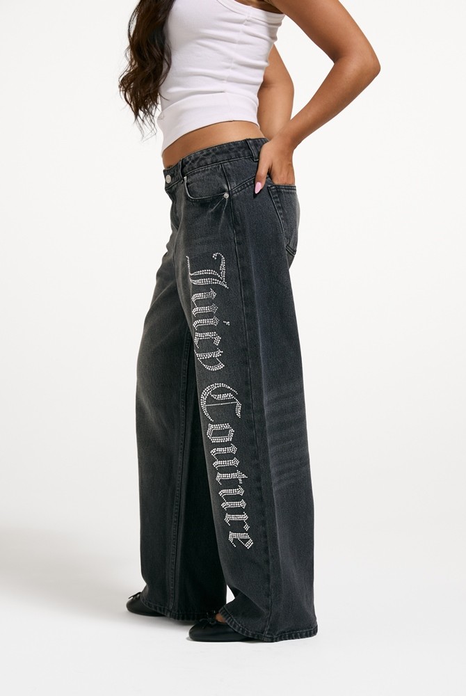 JUICY COUTURE DIAMANTE WIDE LEG JEAN