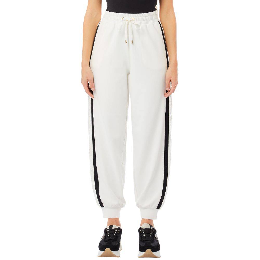 LIU JO PLUSH JOGGING TROUSERS WITH LACE