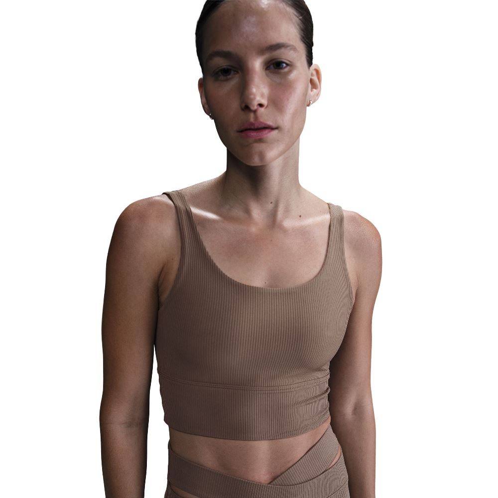 NIKE ZENVY RIB LIGHT-SUPPORT PADDED SPORTS BRA