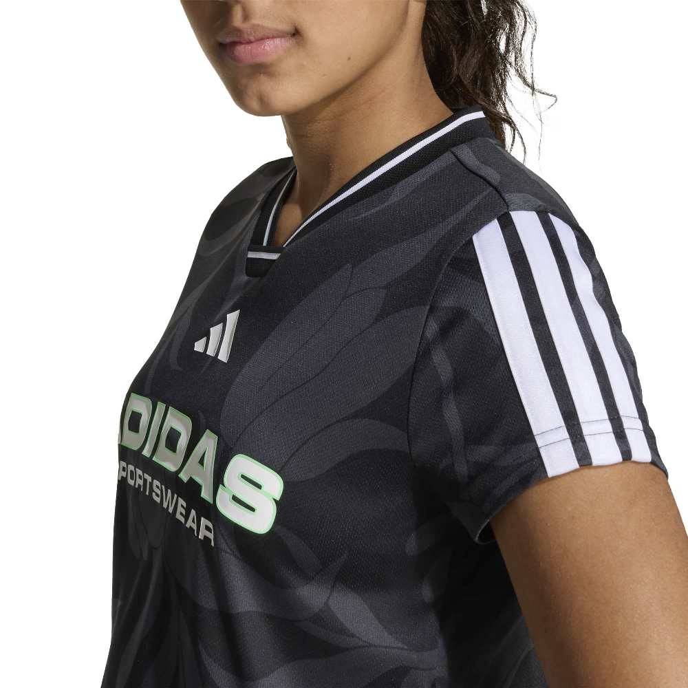 ADIDAS GIRLS HOUSE OF TIRO COLORS OF FOOTBALL CROPPED T-SHIRT