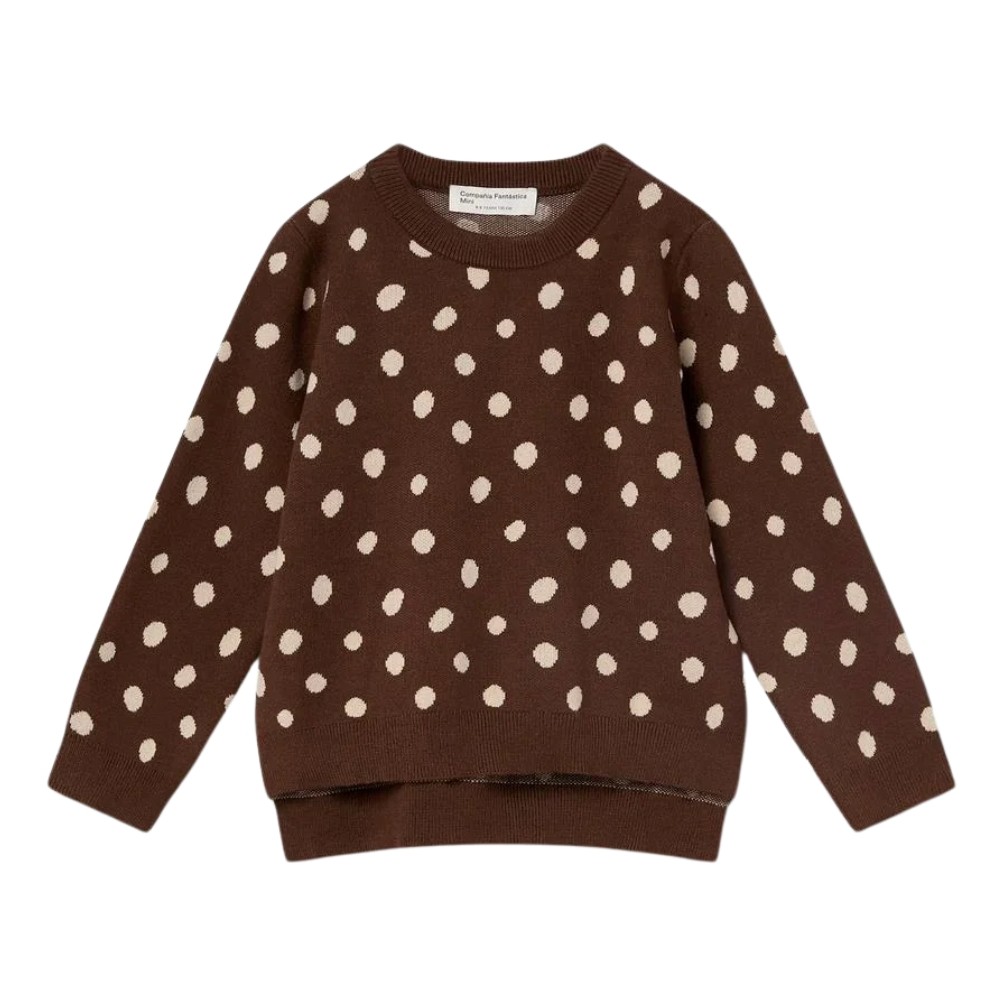 COMPANIA FANTASTICA CATAHOULA POLKA DOT KNIT SWEATER