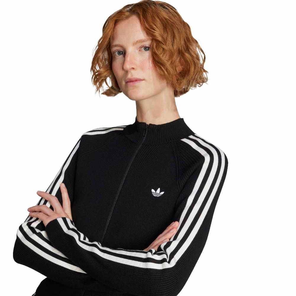 ADIDAS ORIGINALS ADICOLOR  3 STRIPES SLIM KNIT TRACK TOP
