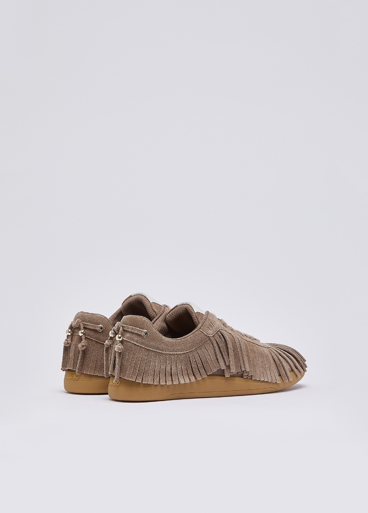 LIU JO CONNOR 04 - SUEDE FRINGE LOW SNEAKER