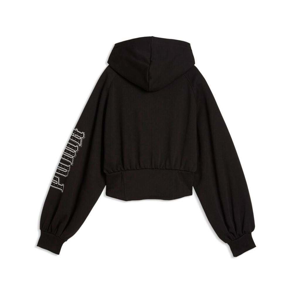 PUMA STREET GLAM BEDAZZLED FZ BALLOON SLEEVE HOODIE FL