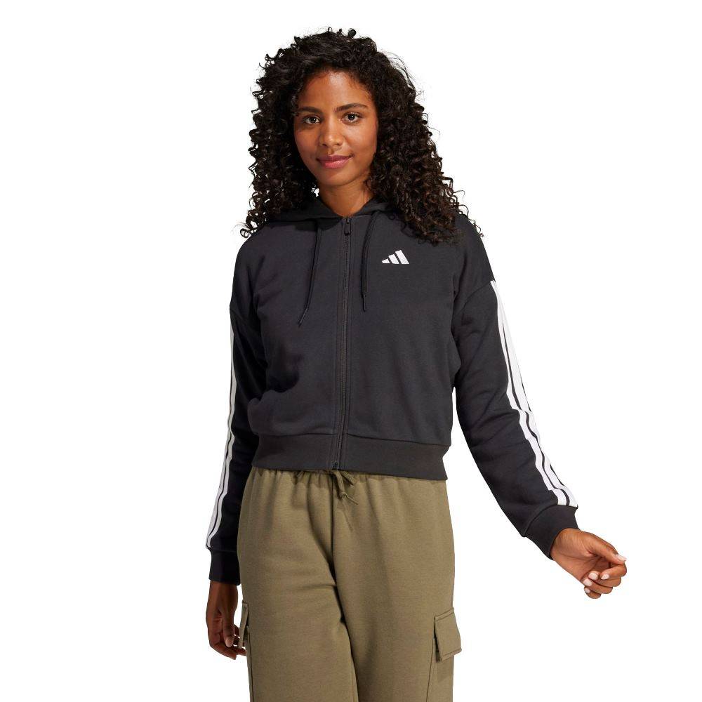 ADIDAS ESSENTIALS 3-STRIPES FRENCH TERRY FULL ZIP HOODIE