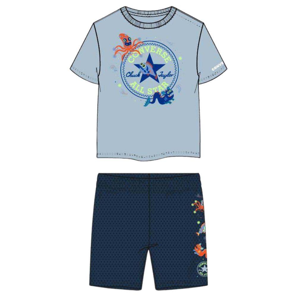CONVERSE LITTLE KIDS DEEP SEA CRUISERS SHORT SET