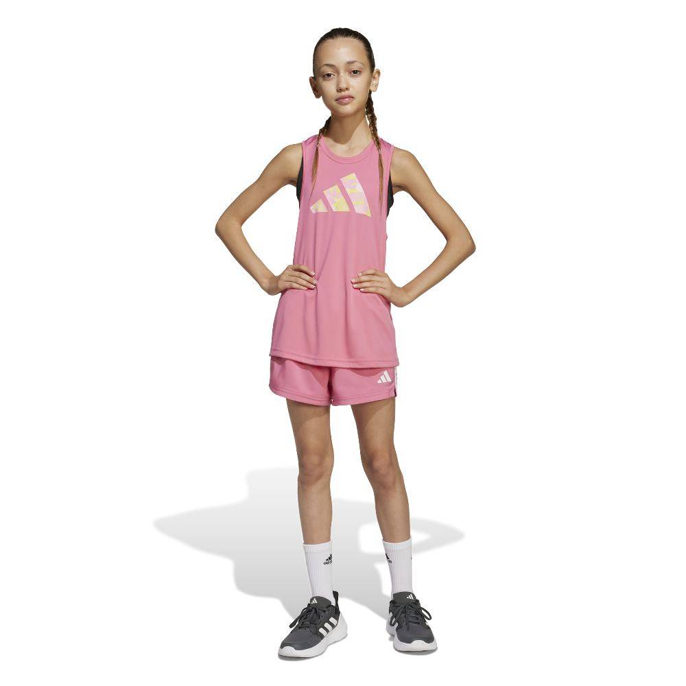 ADIDAS GIRLS TRAIN ESSENTIALS 3-STRIPES SHORTS