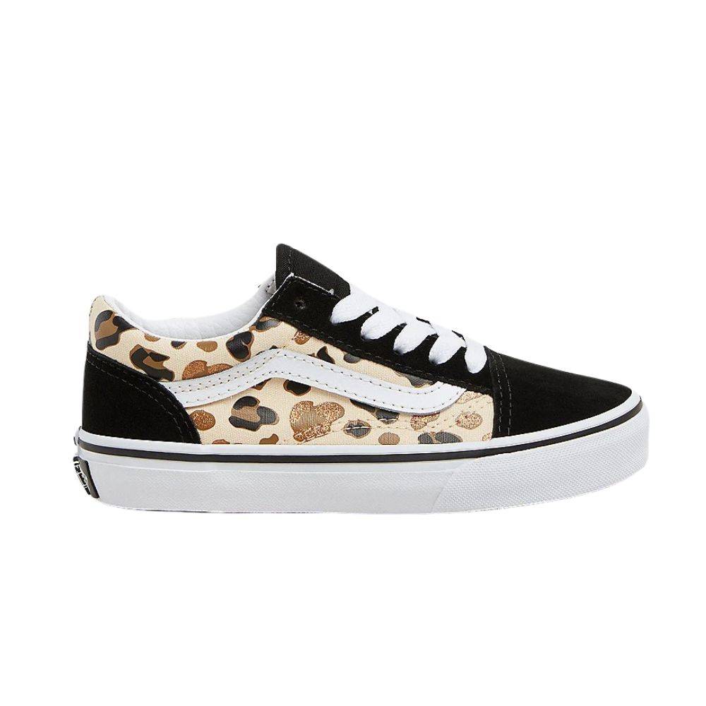 VANS KIDS OLD SKOOL LEOPARD GLITTER SHOES