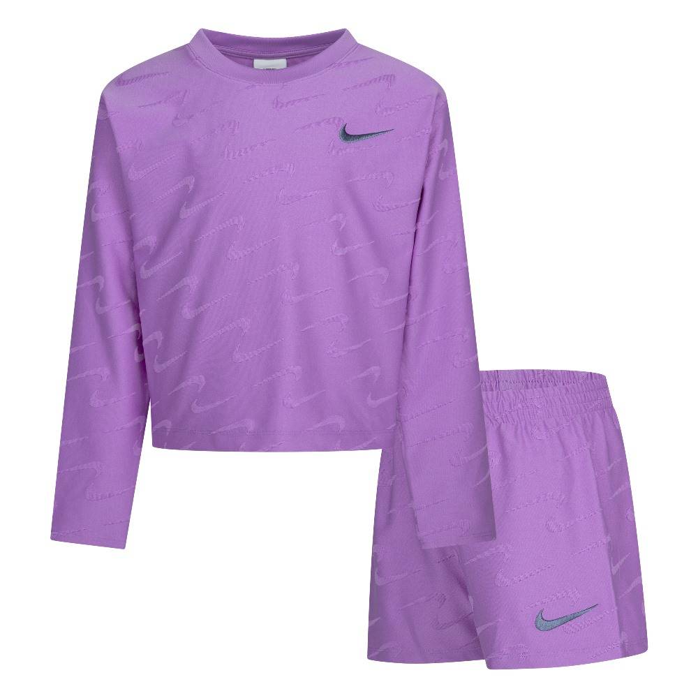 NIKE LITTLE GIRLS SWOOSH MOTION L/S SHORT SE