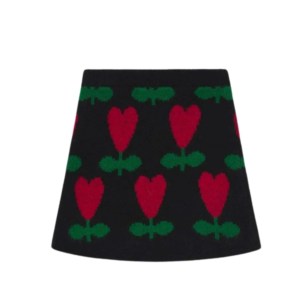 COMPANIA FANTASTICA CYCLAMEN PRINT KNIT SKIRT