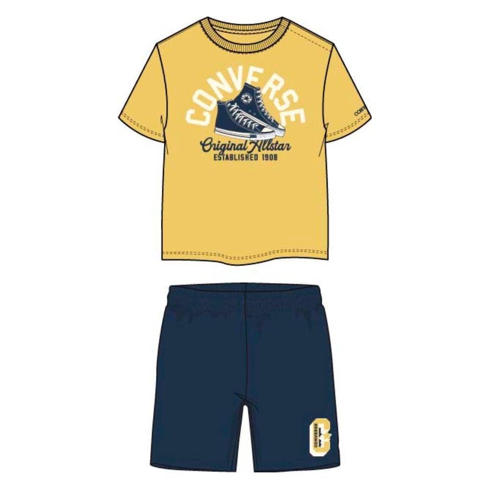 CONVERSE LITTLE BOYS RETRO REMIX FT SHORT SET