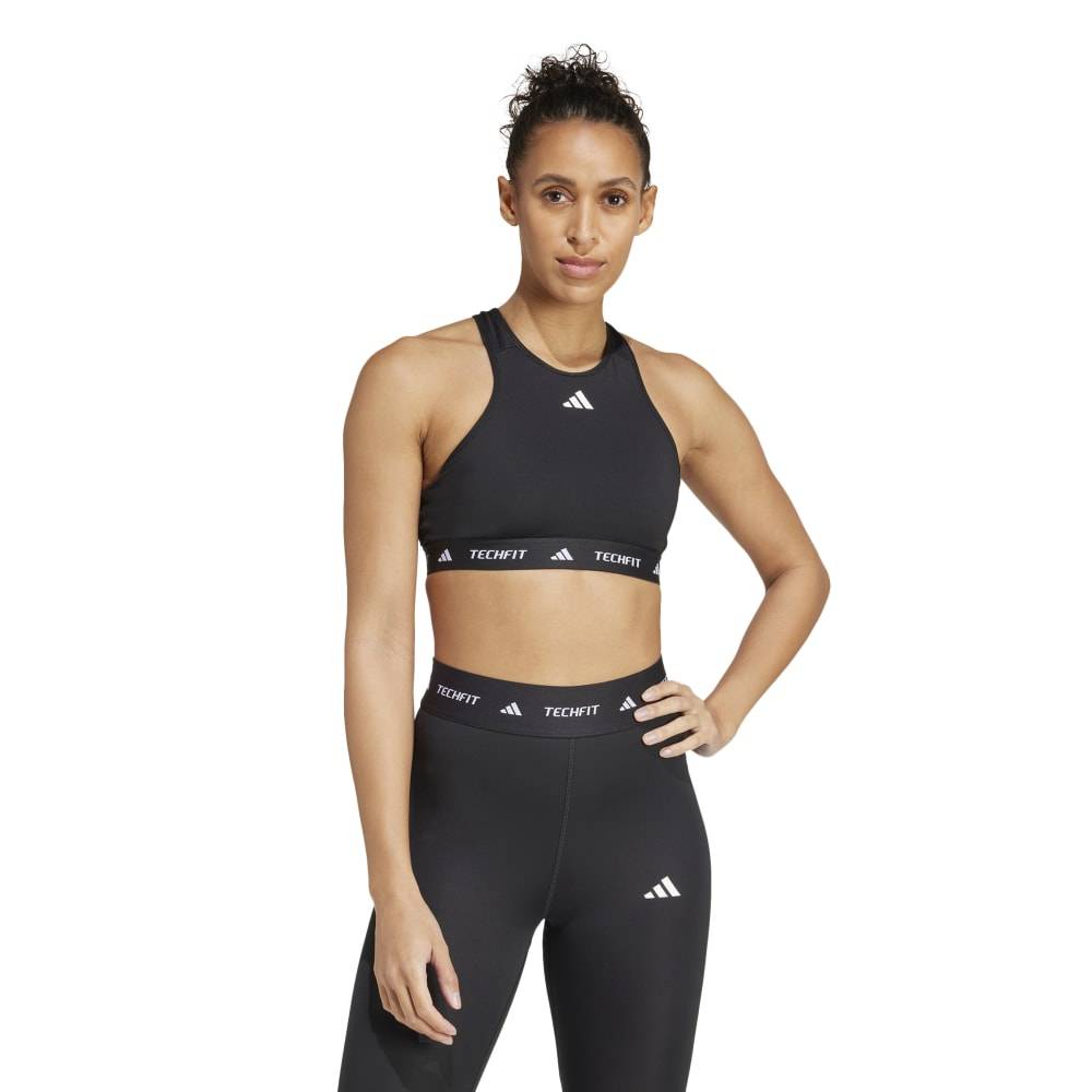 ADIDAS TECHFIT MEDIUM SUPPORT HIGH NECK WORKOUT BRA
