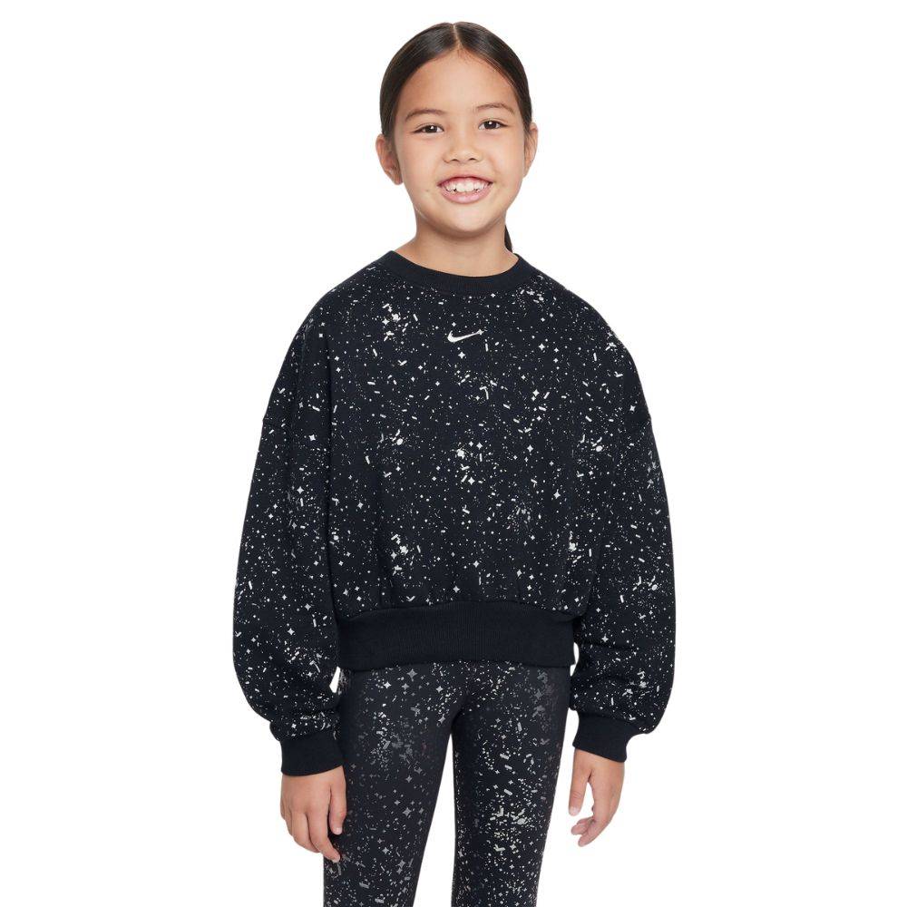 NIKE GIRLS NSW CLUB FLEECE SHINE CREW