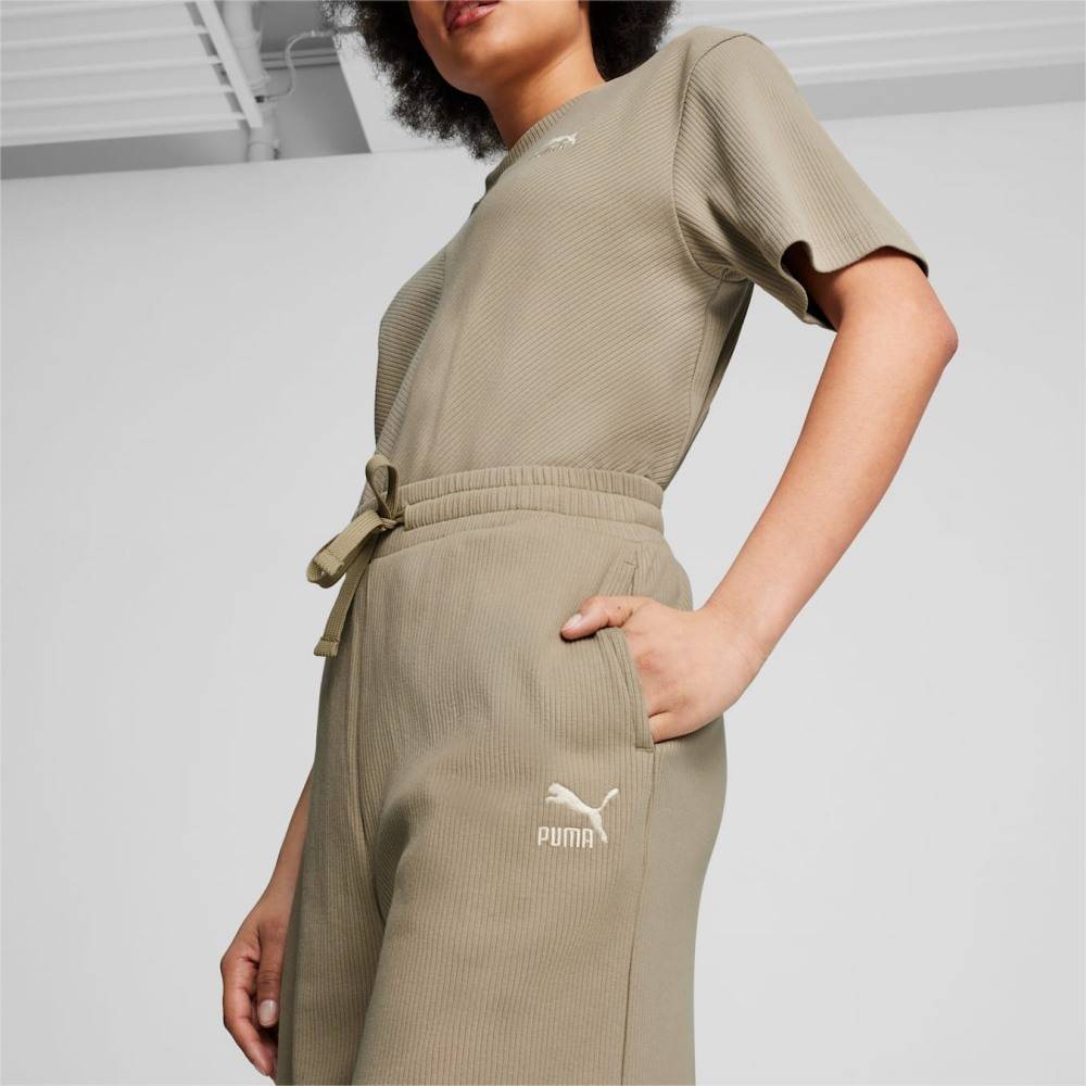 PUMA CLASSICS RIBBED RELAXED PANTS