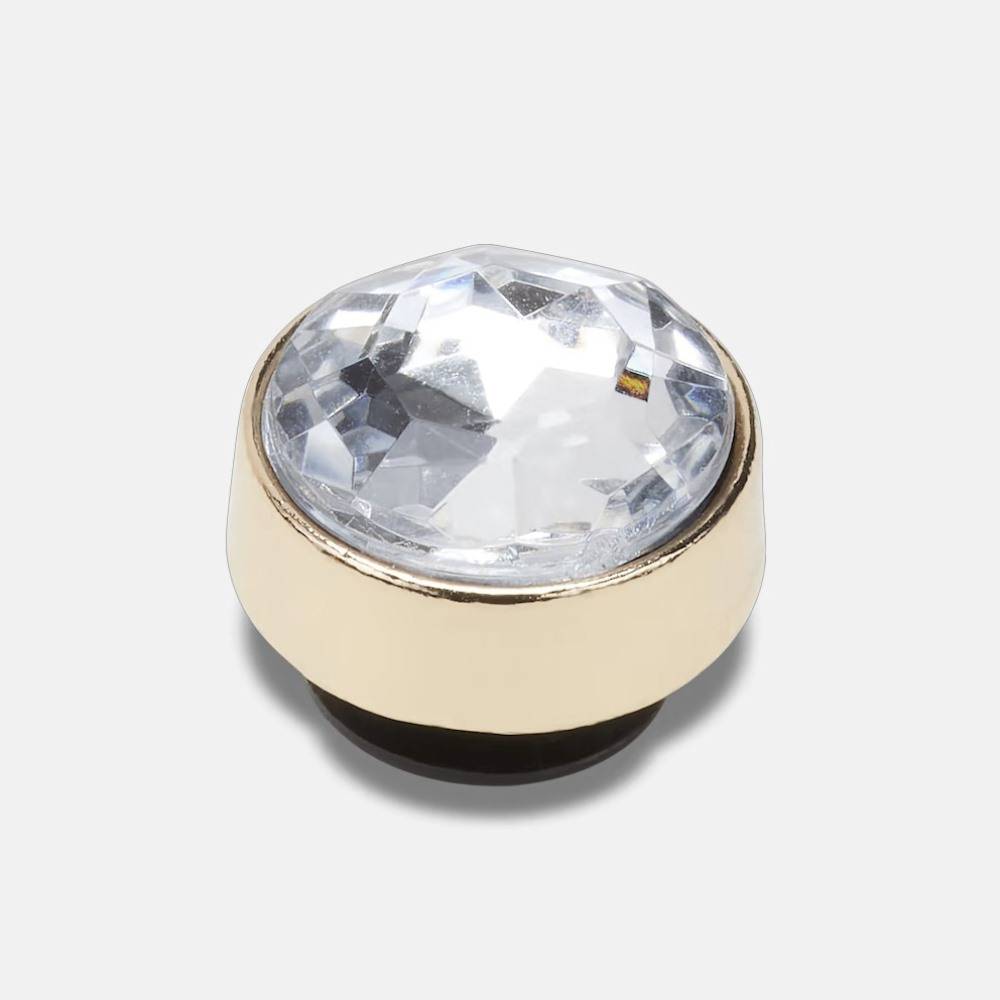 CROCS GOLD CLEAR GEM JIBBITZ
