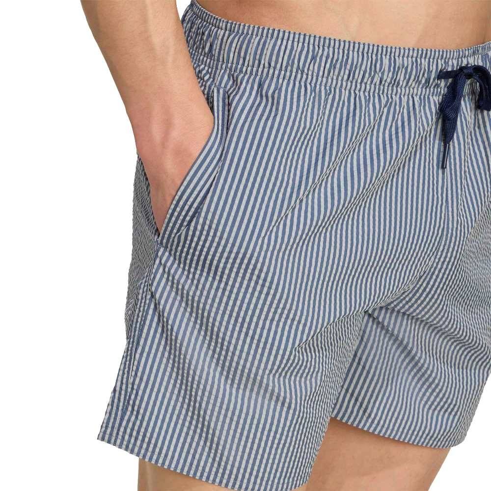 ADIDAS M SEERSUCKER STRIPY SWIM SHORTS 5 INCH