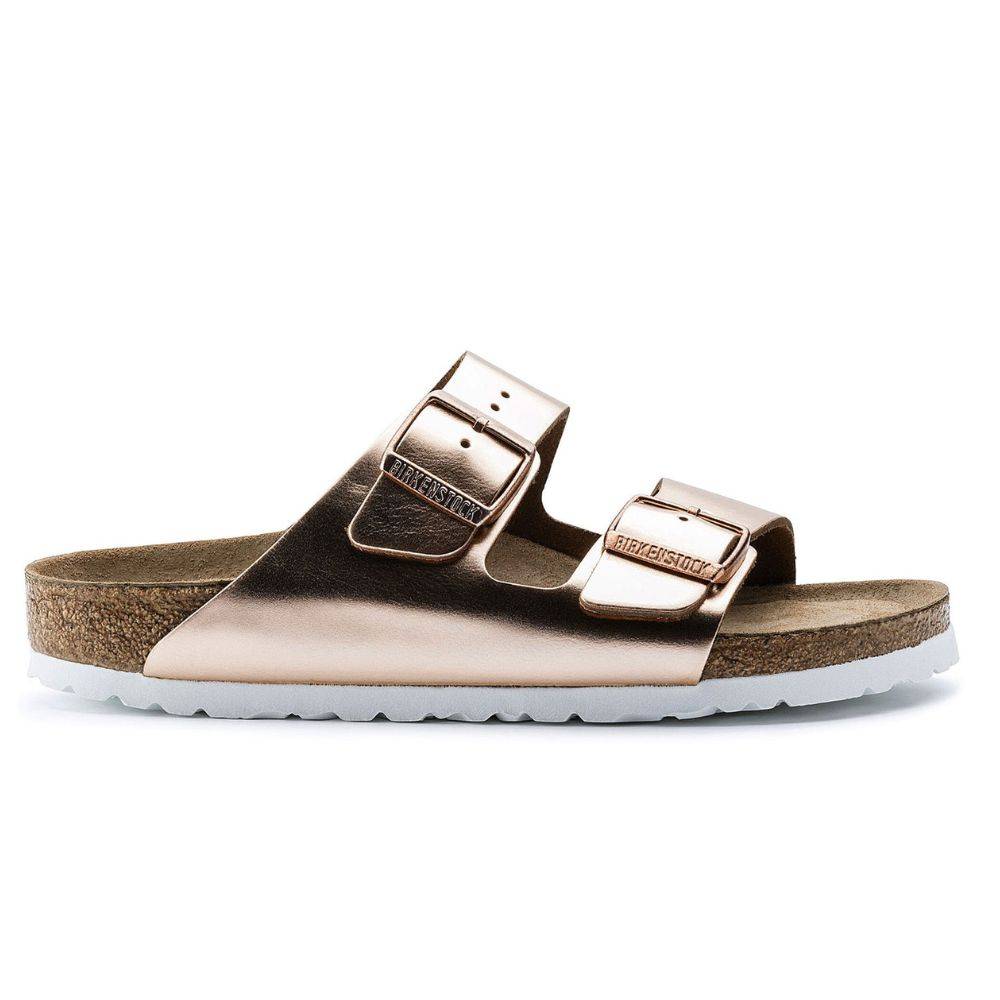 BIRKENSTOCK LEATHER ARIZONA SOFT FOOTBED LENA NARROW