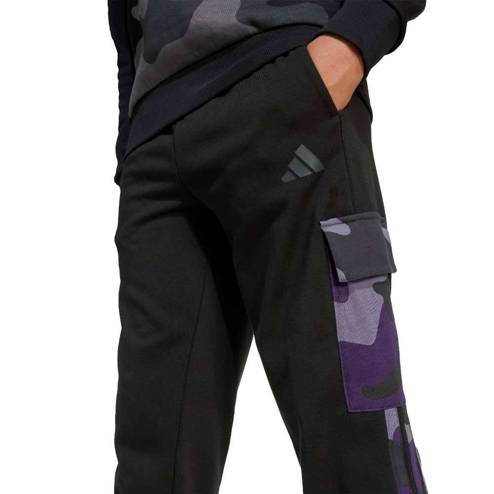 ADIDAS YOUTH SEASONAL ESSENTIALS CAMO FRENCH TERRY CARGO PANT