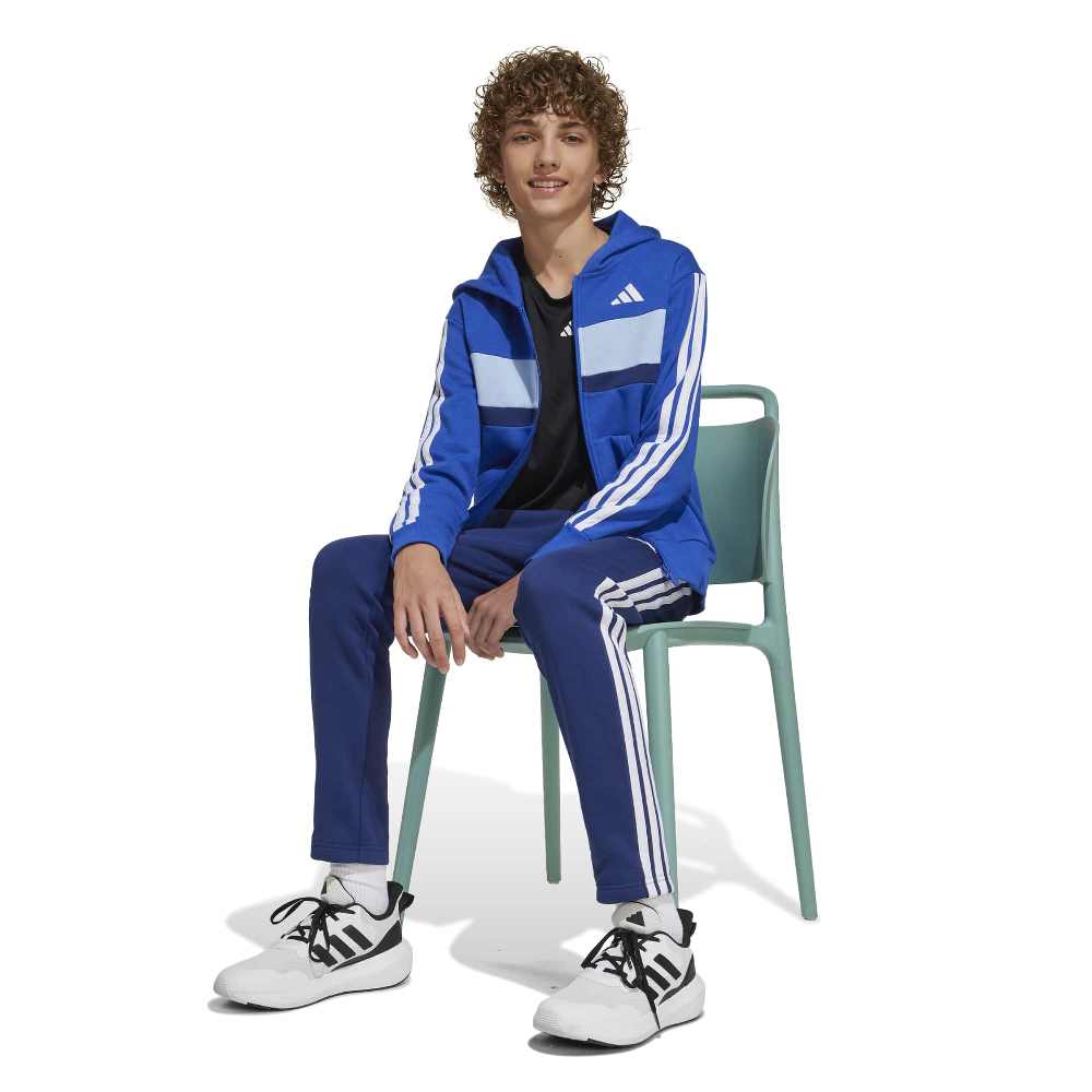 ADIDAS YOUTH SEASONAL ESSENTIALS TIBERIO 3 STRIPES FLEECE TRACKSUIT