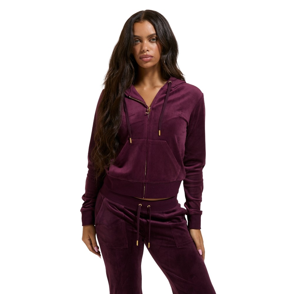 JUICY COUTURE GOLD CLASSIC VELOUR ROBERTSON HOODIE