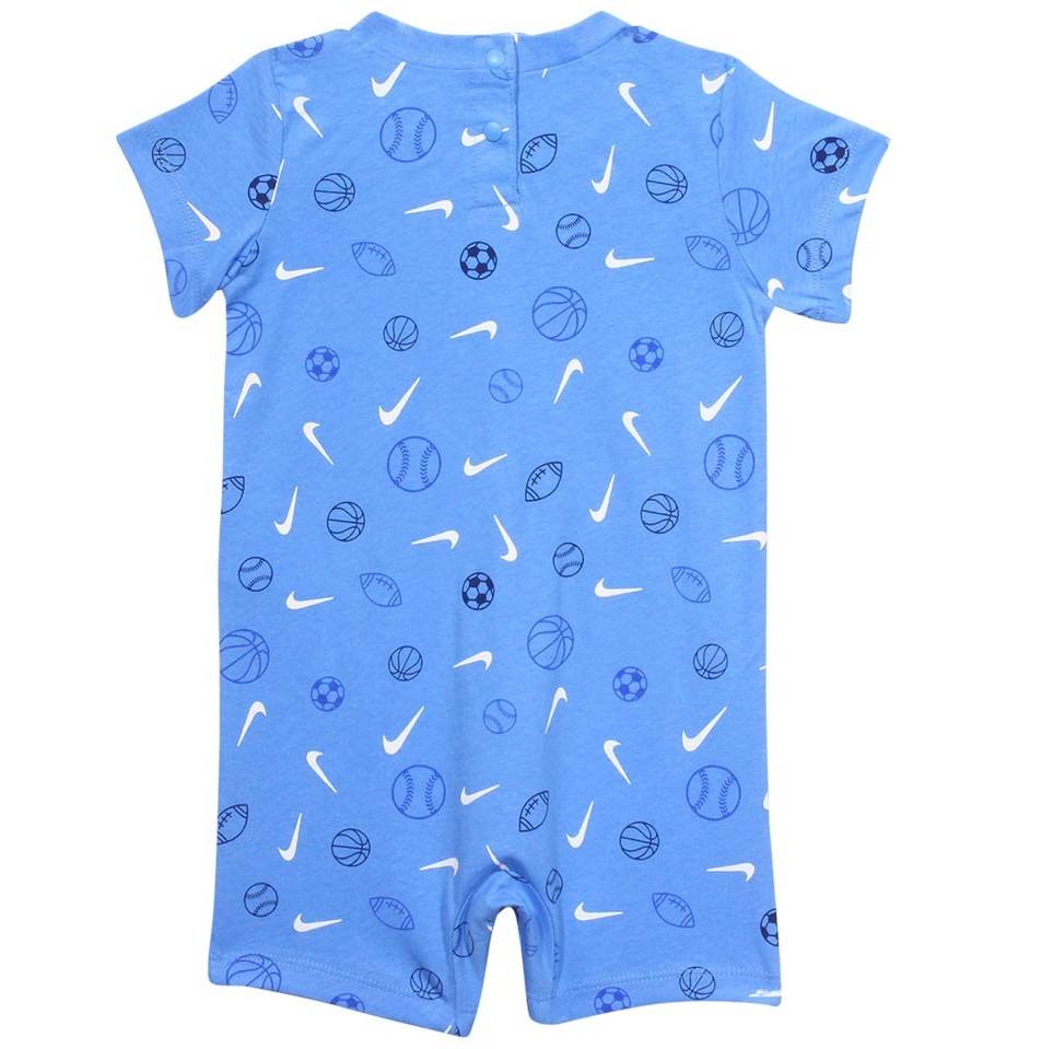 NIKE INFANT (0-9M) PRINTED SPORTSBALL ROMPER