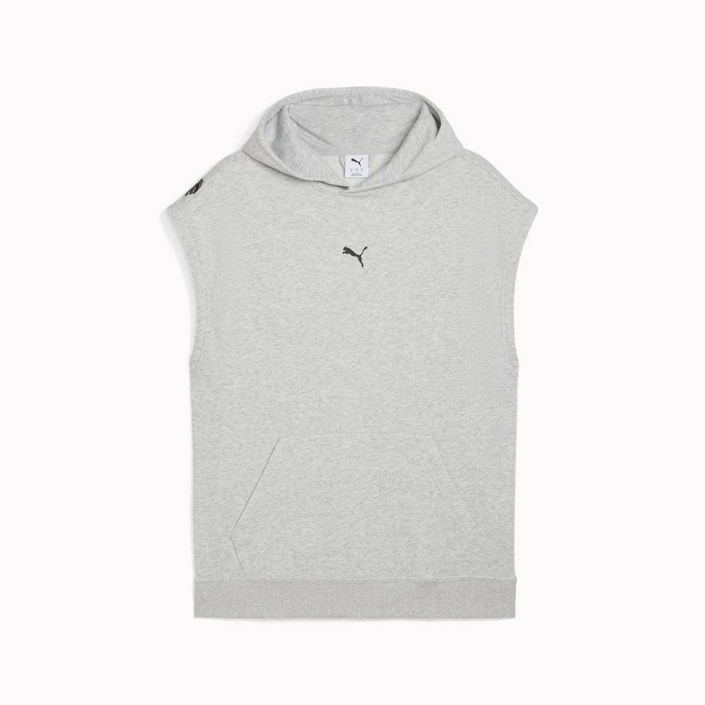 PUMA M GRAPHIC FRENCH TERRY SLEEVELESS HOODIE