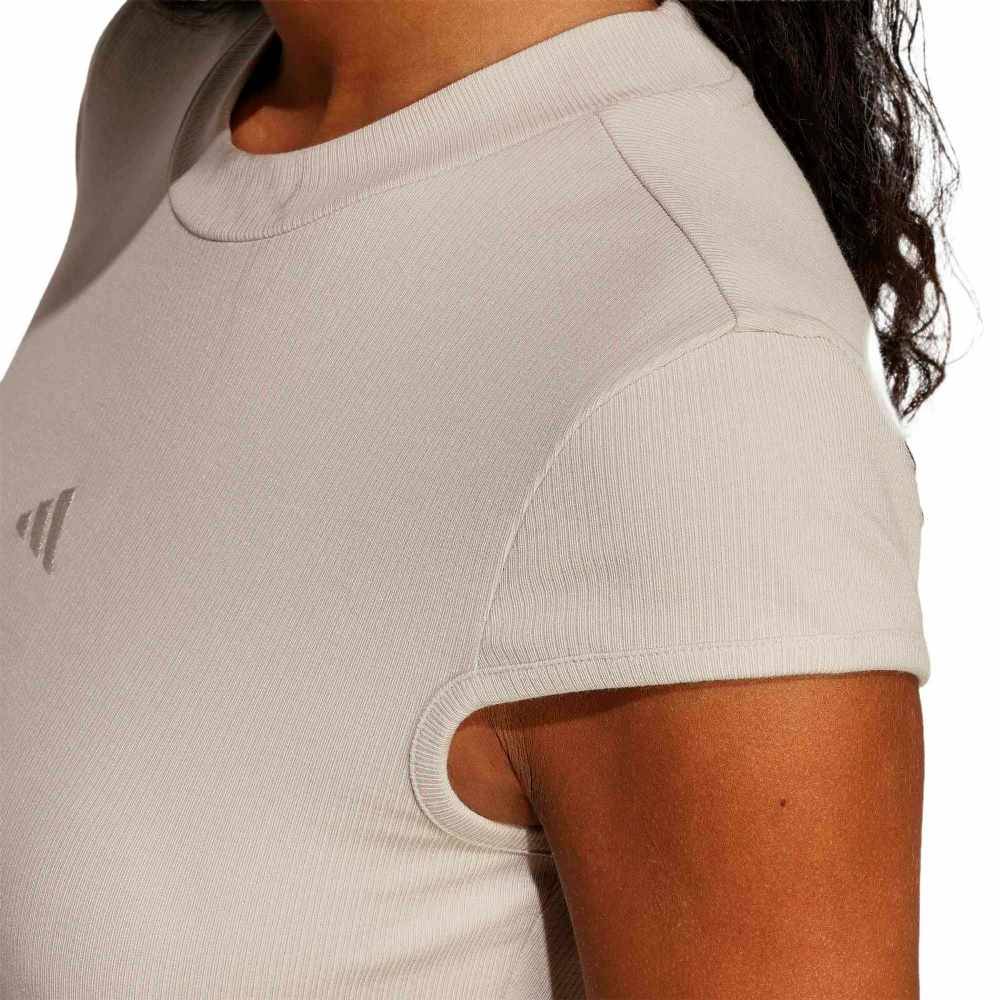 ADIDAS SEASONAL ESSENTIALS RIB CAP-SLEEVE TEE