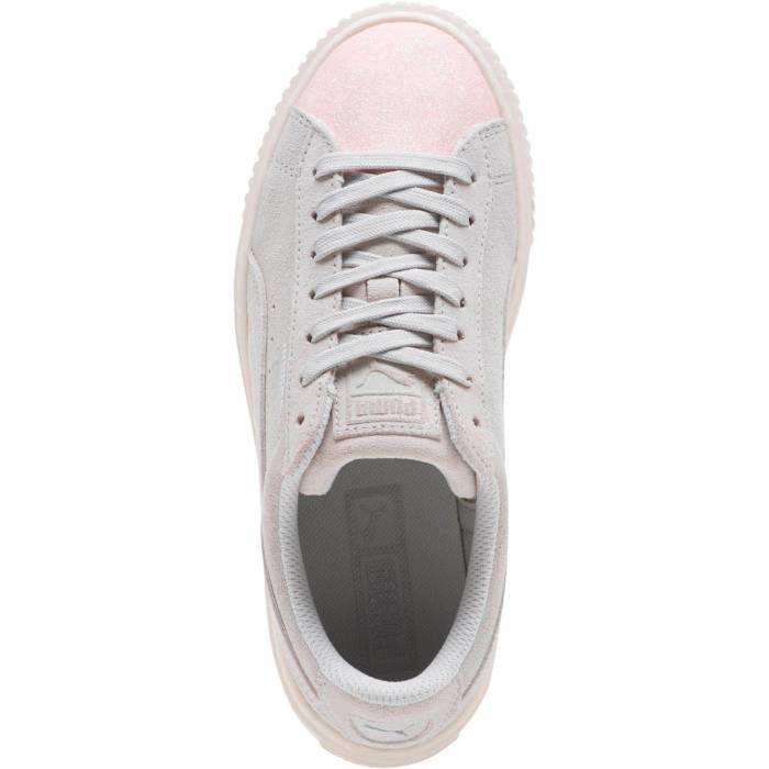 PUMA SUEDE PLATFORM GLAM JR SHOES