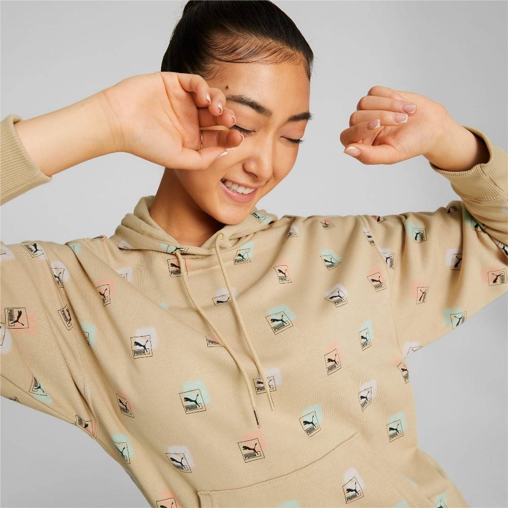 PUMA BRAND LOVE ALL-OVER-PRINT HOODIE