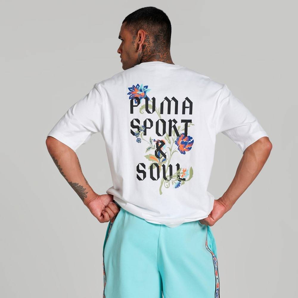 PUMA FLORAL SPORT GRAPHIC BOXY TEE