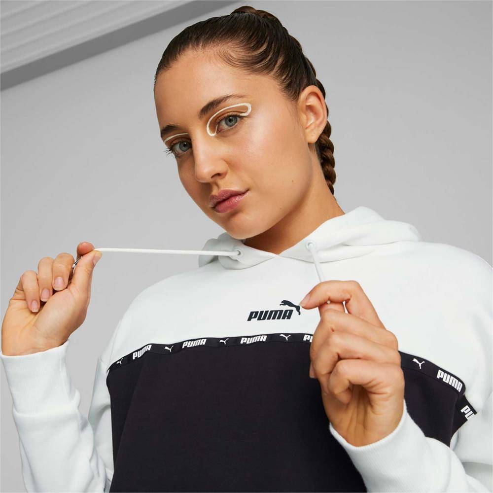 PUMA POWER TAPE WOMENS FLEECE HOODIE