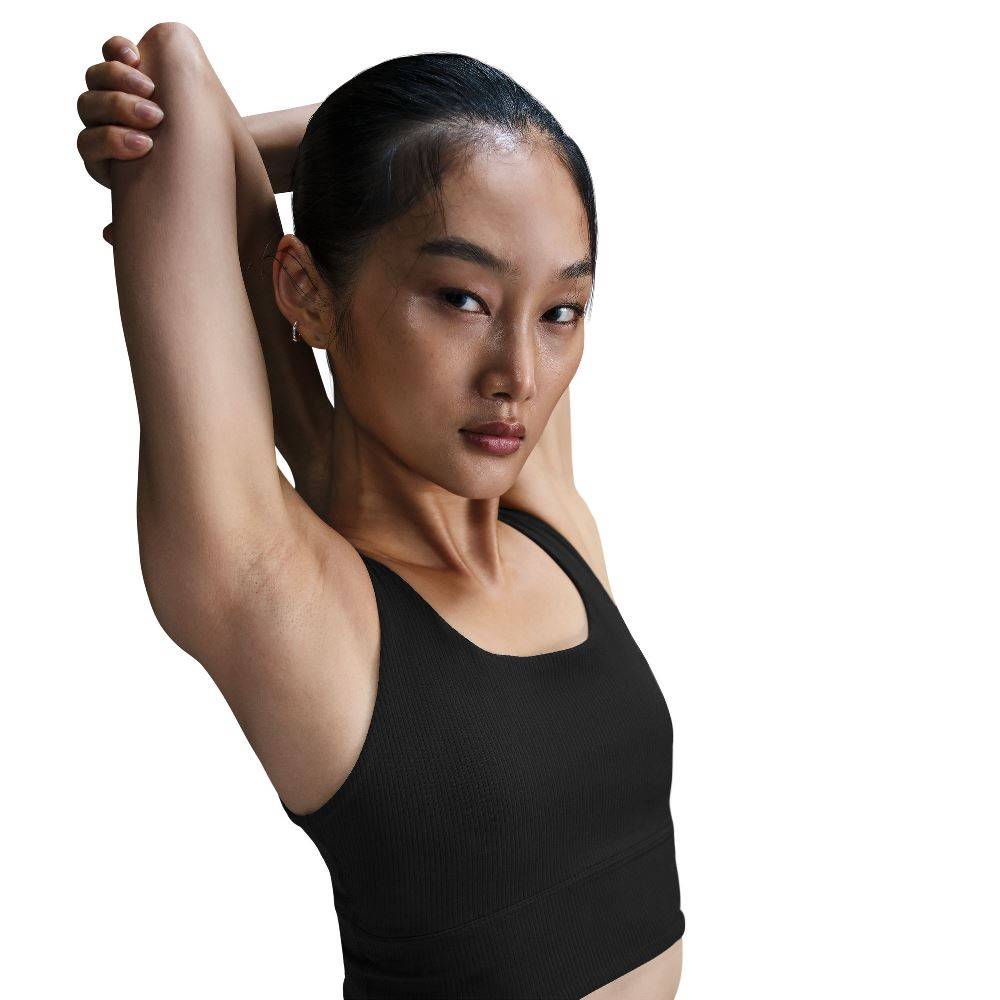 NIKE ZENVY RIB LIGHT-SUPPORT PADDED SPORTS BRA
