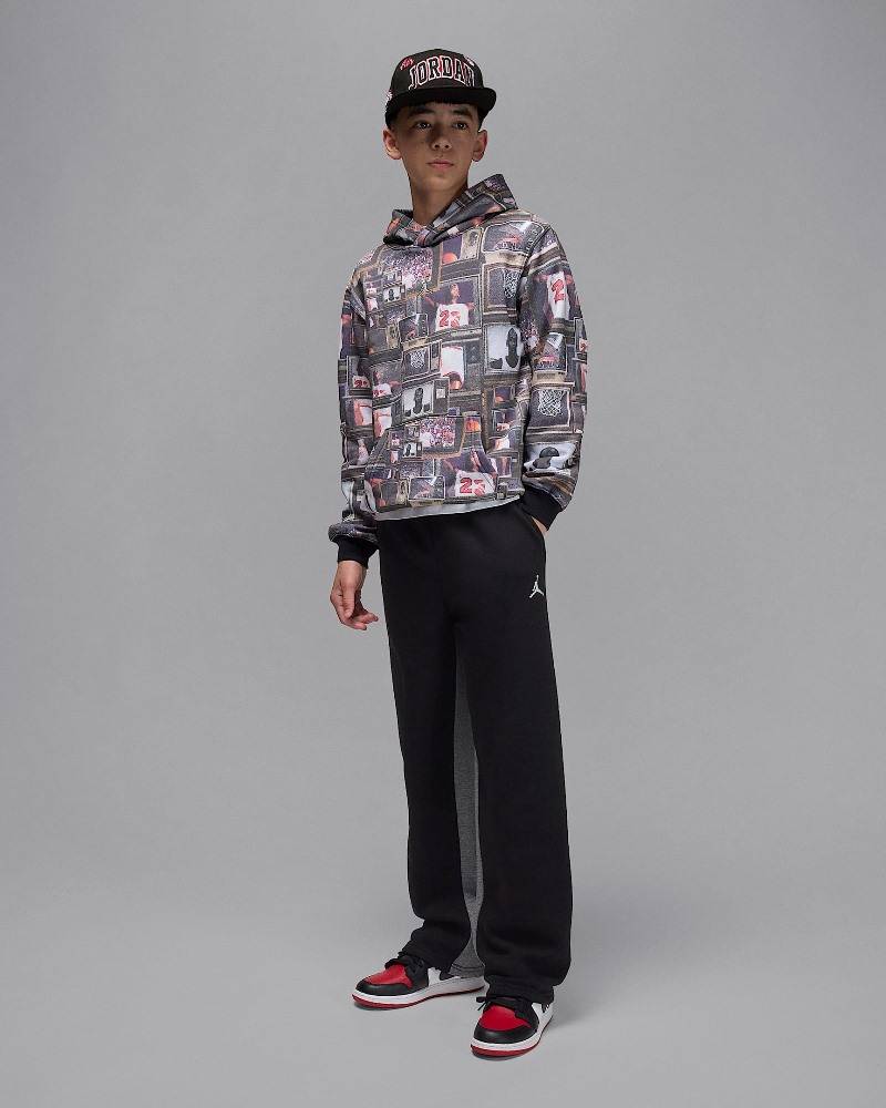 NIKE JORDAN BOYS MJ BRKLYN AOP FLC PO