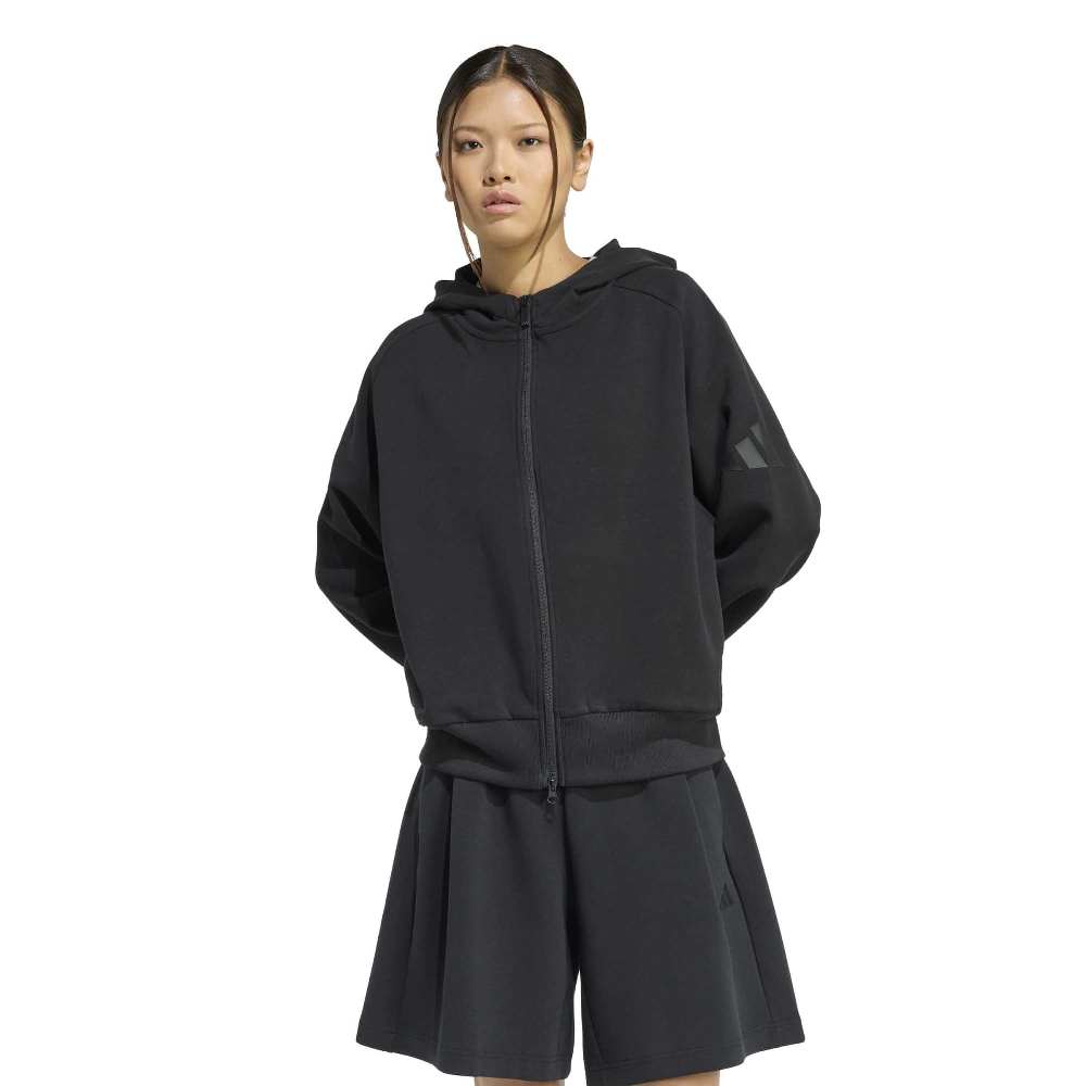 ADIDAS SOFT LUX FULL-ZIP HOODIE