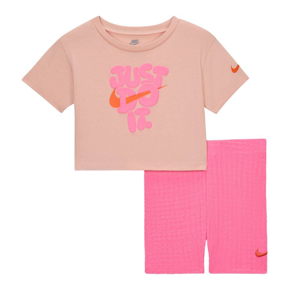 NIKE INFANT GIRLS BOLD PLAY BIKE SHORT SET