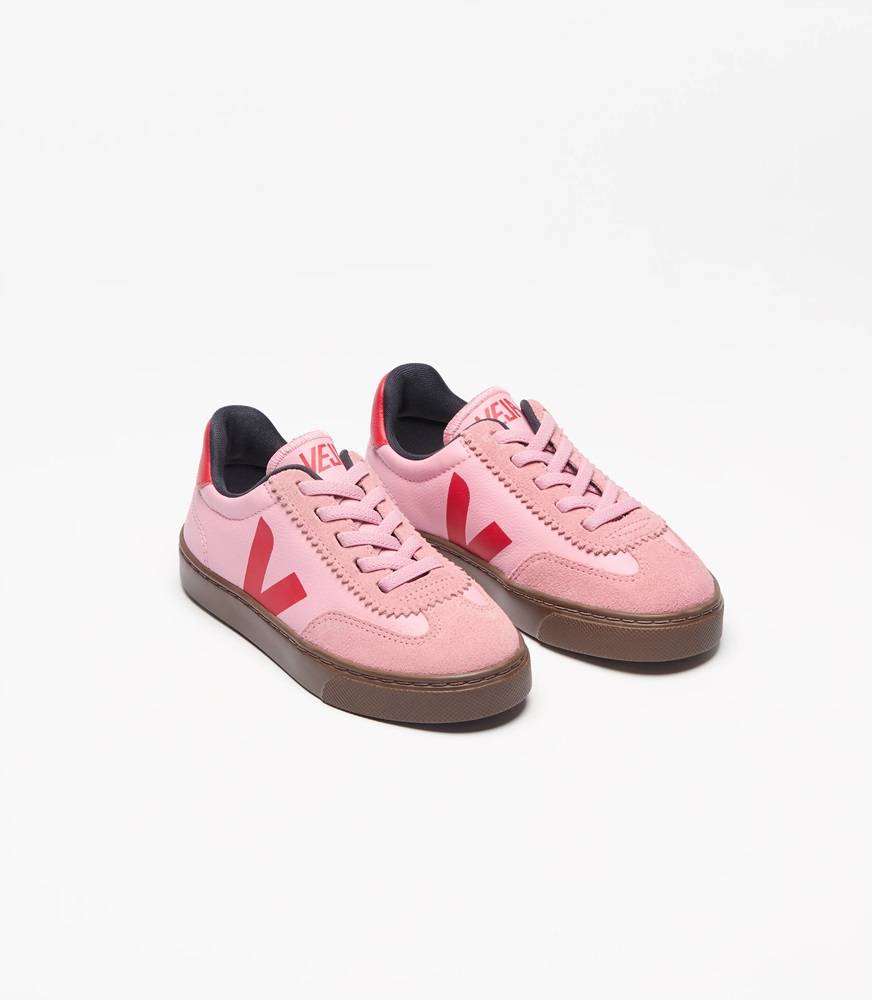 VEJA VOLLEY ORGANIC TRACED LEATHER KIDS