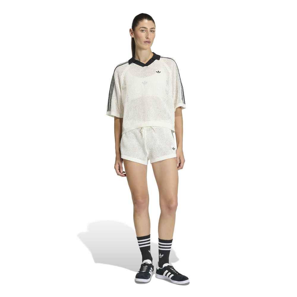 ADIDAS ORIGINALS KNITTED CROCHET POLO