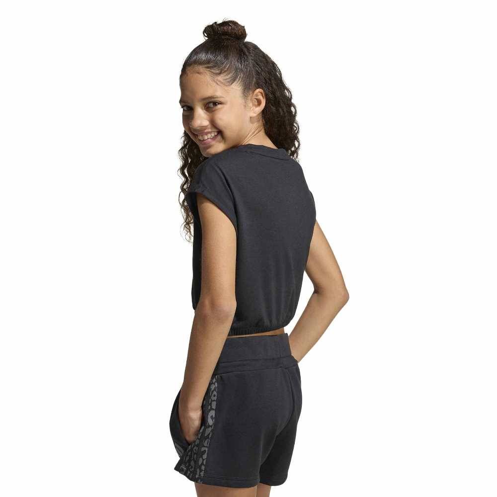 ADIDAS GIRLS SEASONALS COLLEGIATE TYPOGRAPHY T-SHIRT