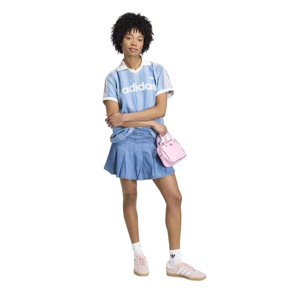 ADIDAS ORIGINALS DENIM PLEATED SKIRT