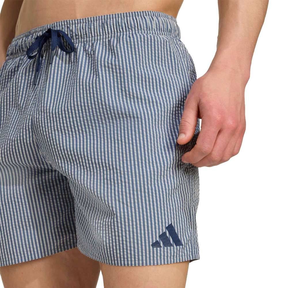 ADIDAS M SEERSUCKER STRIPY SWIM SHORTS 5 INCH