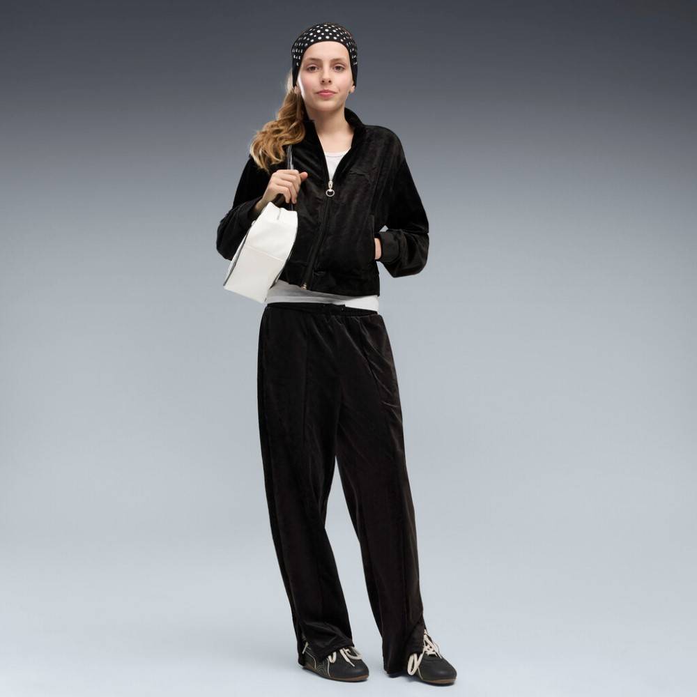 PUMA ESS ELEVATED VELOUR SHORT LENGTH  TRACKJACKET G